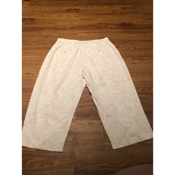 Lee Printed White Cream Capri Size 16 - Picture 2 of 4